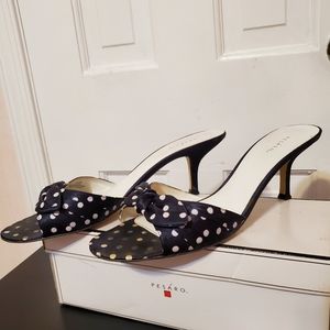 Womens size 11 kitten polka heels